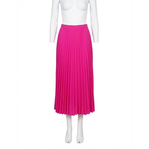VALENTINO Dresses & Skirts - NEW VALENTINO pleated midi skirt in fuchsia